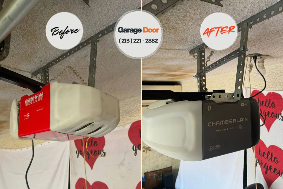 Before and after: garage door repair Stearns County